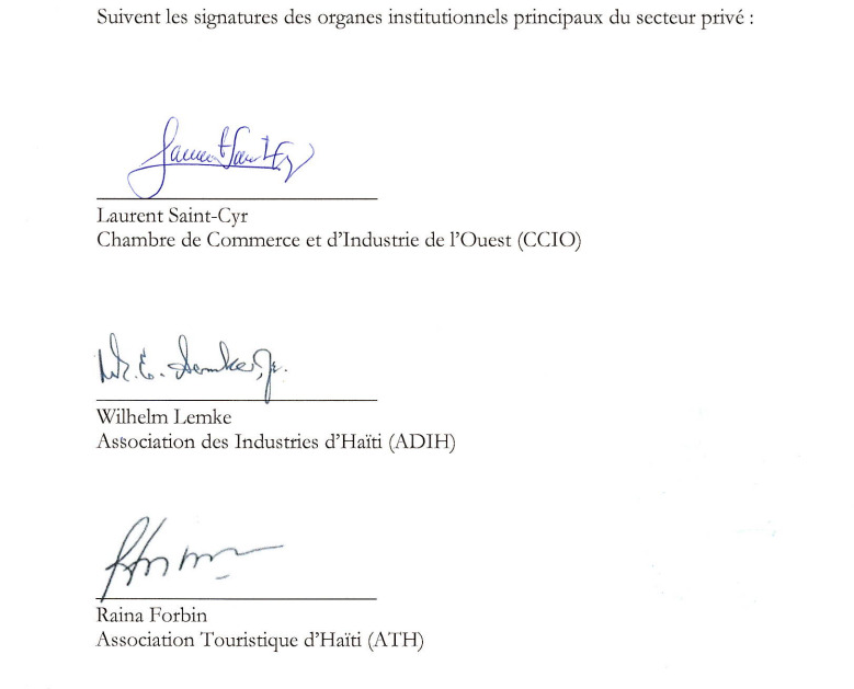 Le secteur privé des affaires lance un appel au calme et à l’unité nationale